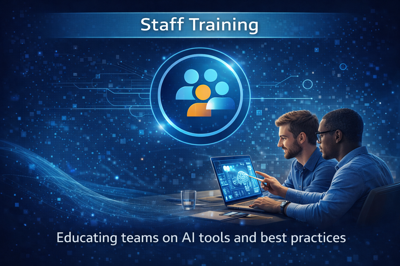 Illustration representing AI training for charity teams